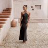 2024 Spring/Summer Sexy Solid Color Sleeveless Backless Slim Dress for Women
