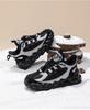 Happy Bear Plush-Lined Boys' Winter Cotton Sports Shoes - Lightweight, Cold-Resistant, Two-Layer Outdoor Running Shoes