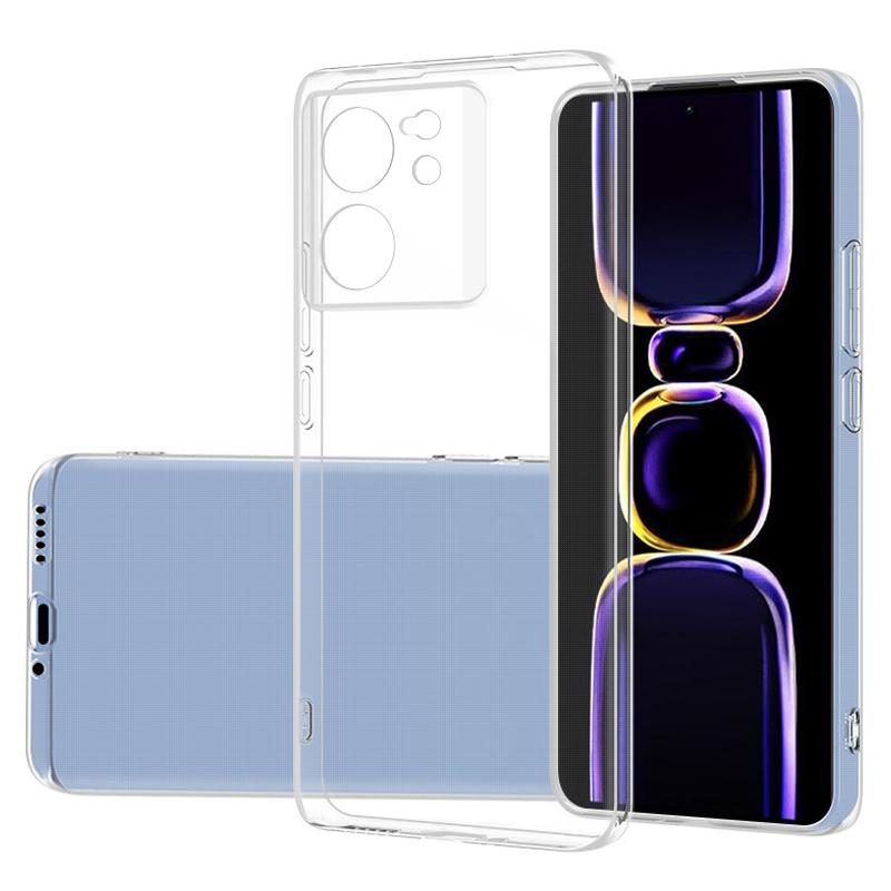 For Xiaomi 13T/13T Pro HD Clear Cell Phone Case Flexible TPU Cover with Precise Rear Lens Cutout