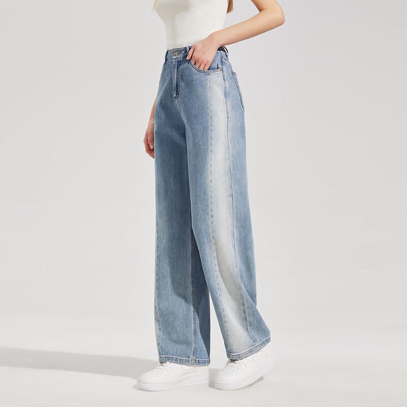 

Tatu Women s High-Waist Slimming Retro Denim Pants S