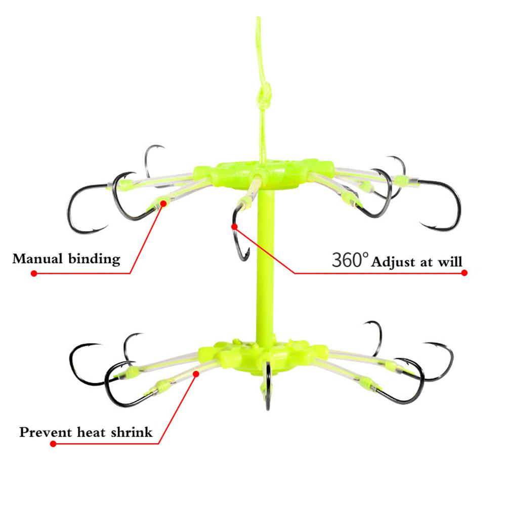 New Anti-Hanging Water Bottom Explosion String Hook with Barbed Sharp Fish Hook Carp Fishing Tackle Hedgehog 90 Degree Adjust