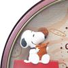 RHYTHM Snoopy Budík Postavička Analógový R506 Elektronický Zvukový Budík Hnedý 4SE506MJ09