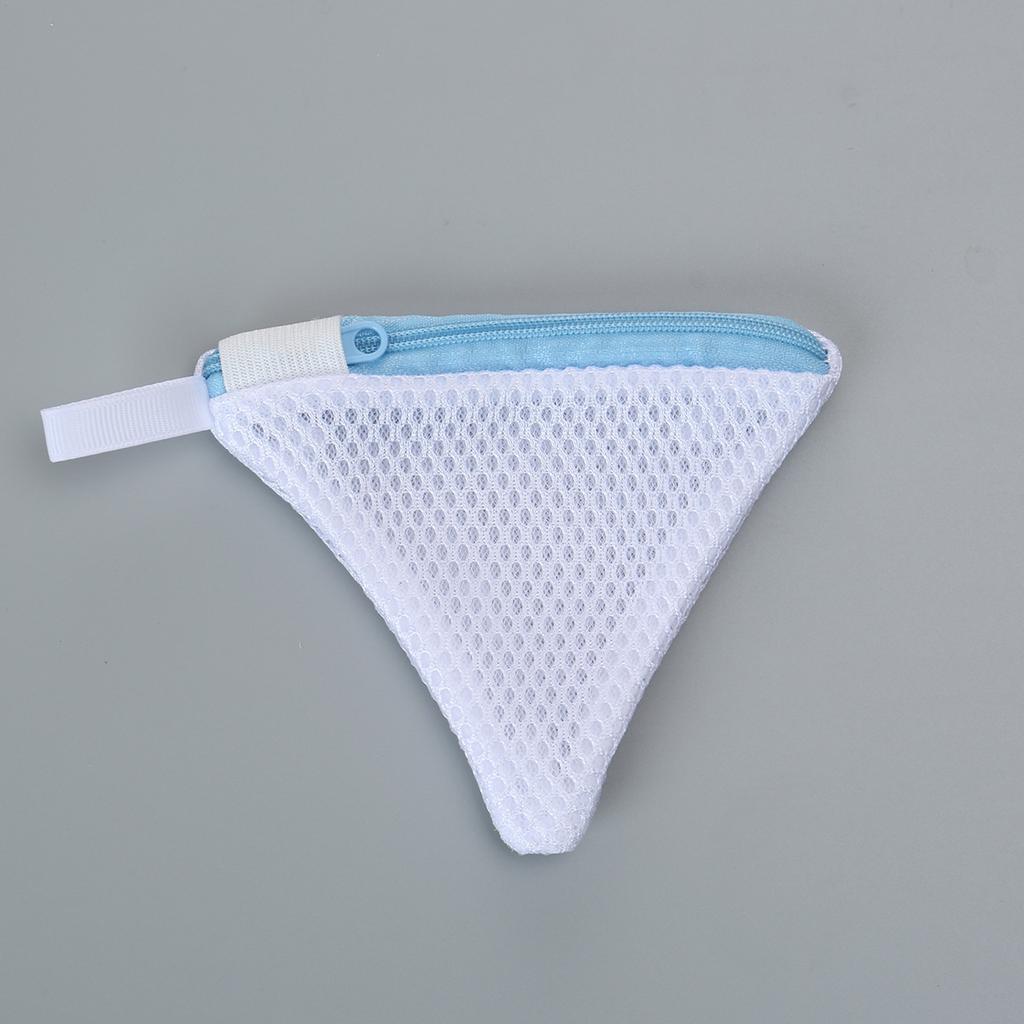 Triangle Mesh Laundry Bag Mini Multi Functional Small Zippered Washing Bag for Delicate Garments and Household Use