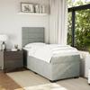 Maison Exclusive - Sommier à lattes de lit et matelas Gris clair 90x190 cm Velours