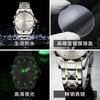 Montre Homme en Acier Inoxydable Business Double Calendrier Étanche Montre Homme Montre Or Tyran Local