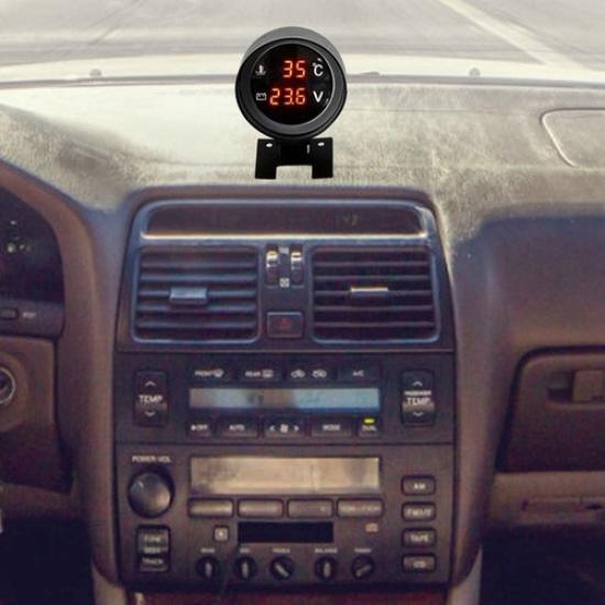 Круглый светодиодный цифровой датчик температуры воды для автомобиля, грузовика, мотоцикла