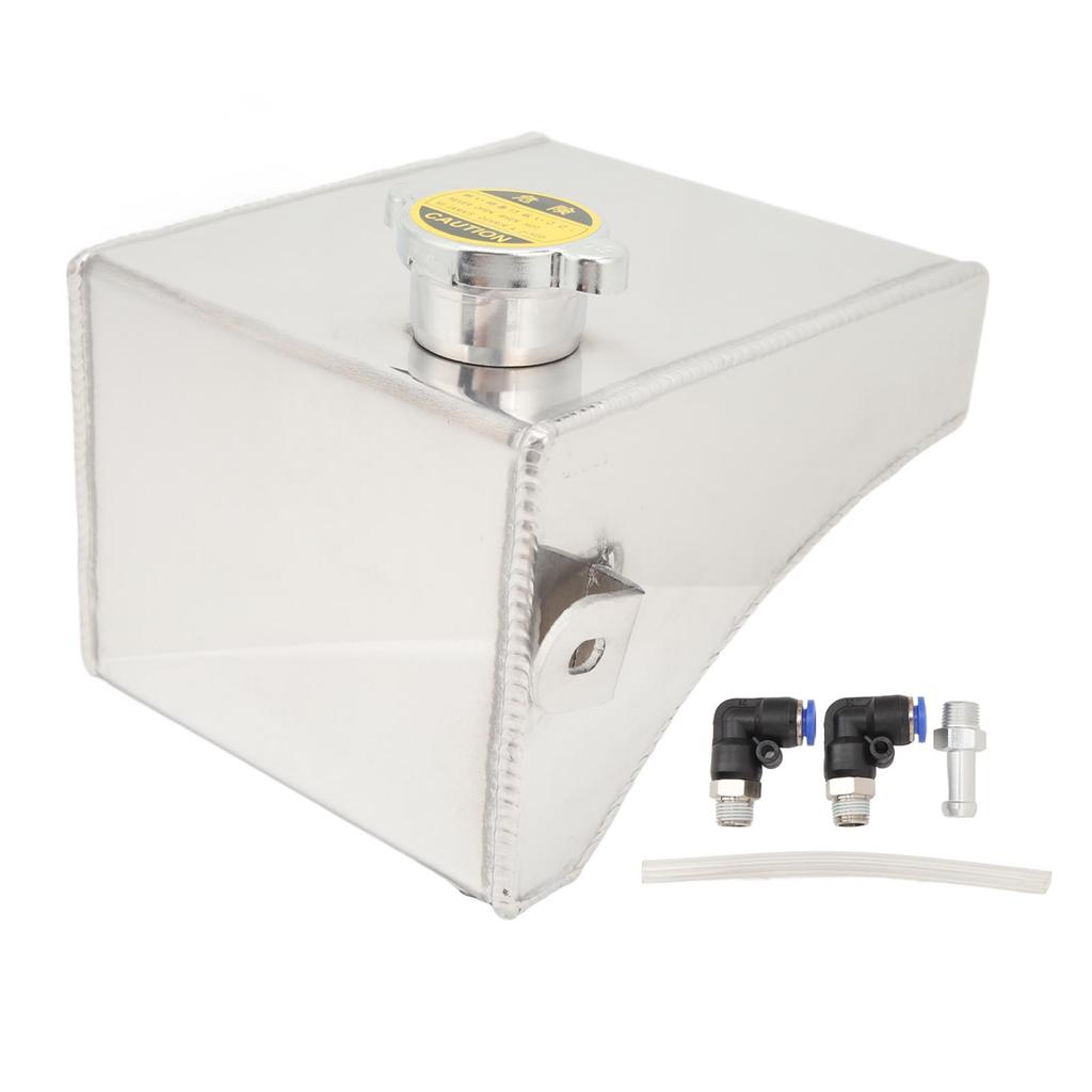 Coolant Overflow Tank Kit Leakage Prevention Aluminum Radiator Overflow Expansion Tank Kit for S13 All Models Silver