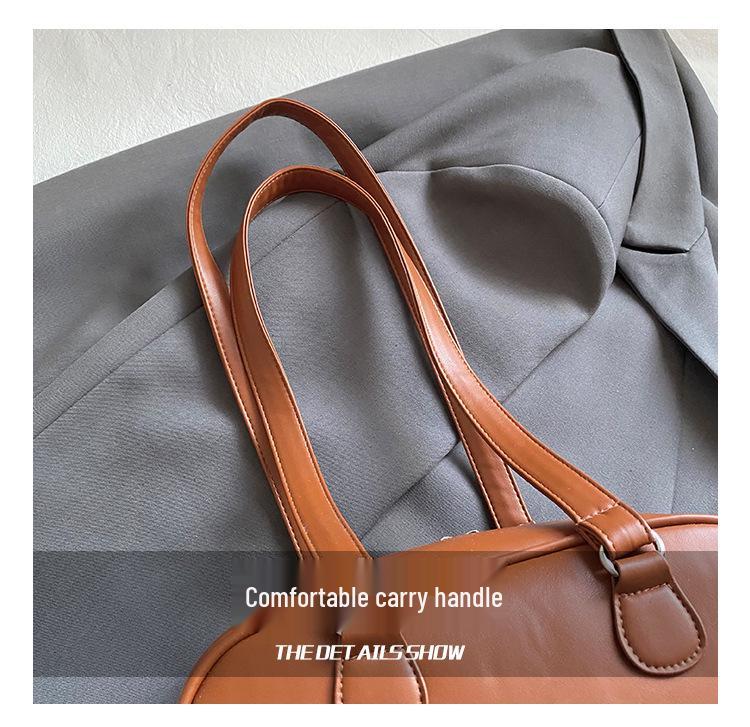 Niche Retro Handheld Underarm Bowling Bag - Women's 2025 Multi-Pocket Single Shoulder Pillow Bag