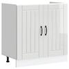 VidaXL Lucca High-Gloss White Engineered Wood Washbasin Base Cabinet, Kitchen Base Cabinet, Kitchen Drawer Base Cabinet, 853689