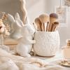 Cute 3d Printed Rabbit Flower Pot Embossed Floral Design Home Decor Mini Flowerpot Desk Ornaments Succulents Planter Home Decor