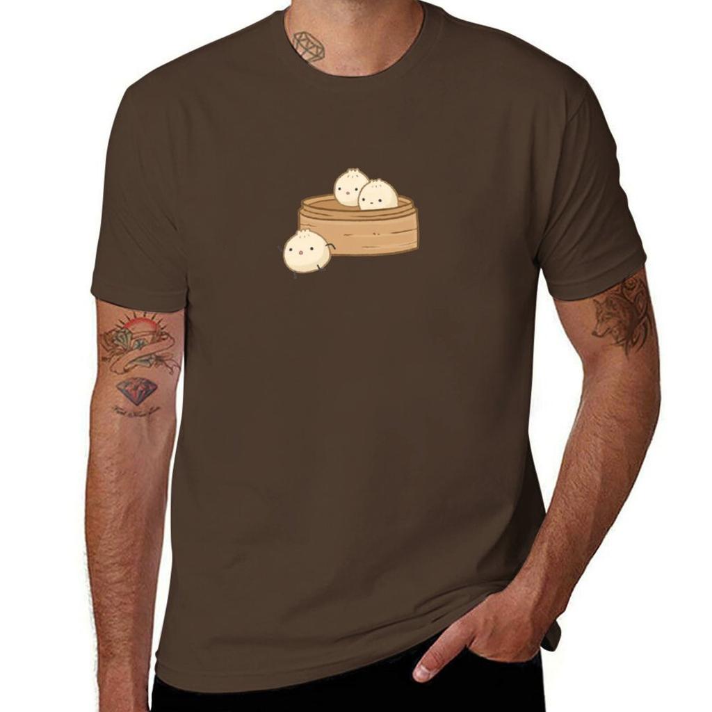 Cute Runaway Dim Sum Bao Tshirt Blouse boys whites Short sleeve tee funnys t shirts for men pack