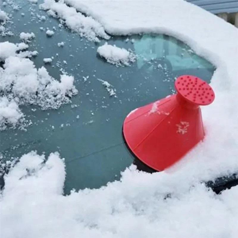Winter Car Tool Snow Remover Scraper for Car Auto Snow Scraper Ice Scraper Windshield Funnel Shovel Cone Shaped