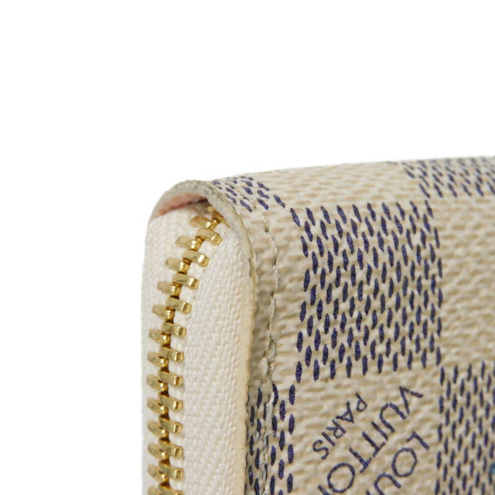 Used 12564 Portefeiulle Clemence N60109 7940 LV logo trompe l'oeil Damier As summer trunk Rose Ballerine Ladies from