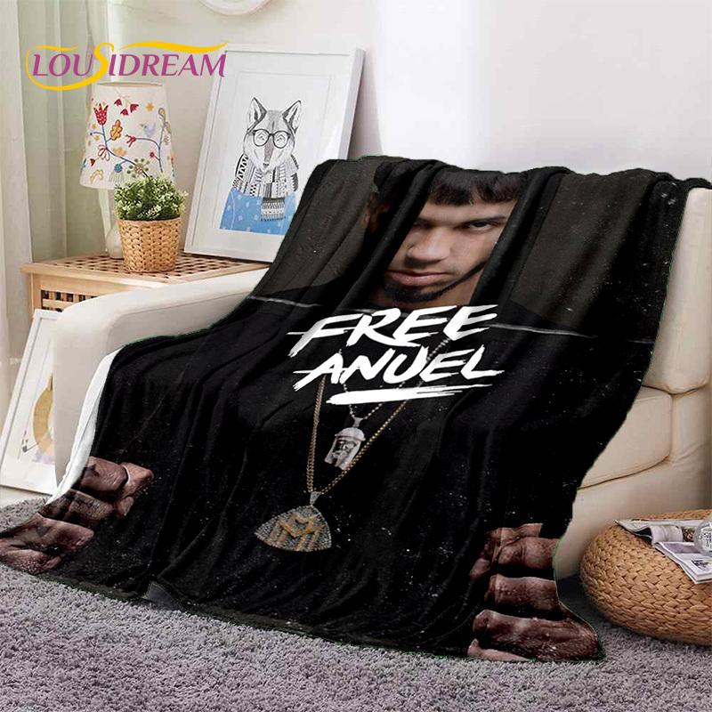 3D Free Anuel AA Rapper Hip Hop Singer Soft Flannel Blankets,Throw Blanket Comfortable Blanket for Picnic Beds Sofa Home Bedroom