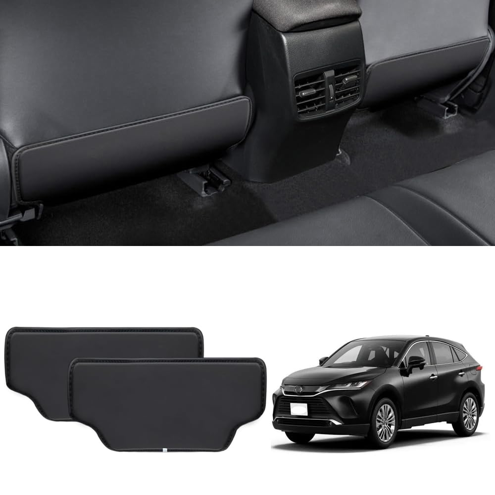 V2king Kick Guard for Toyota Harrier 80 Series, 2-Piece Set (Model tyft / PU Leather, Hook-and-Loop Mount, Waterproof & Scratch Resistant)