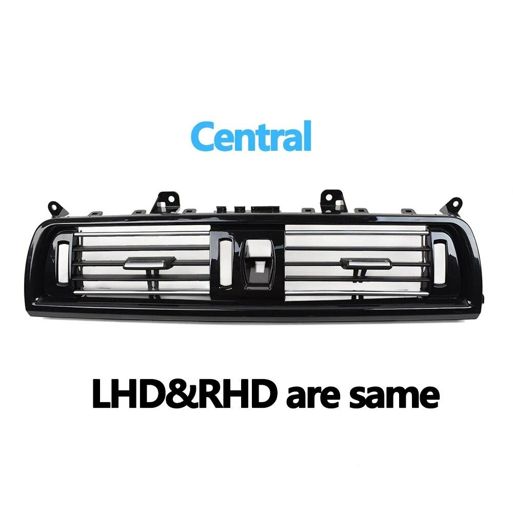 LHD RHD Piano Black Front Air Vents AC Outlet Panel Chrome For BMW 5 Series F10 F11 F18 520i 523i 525i 528i 535i
