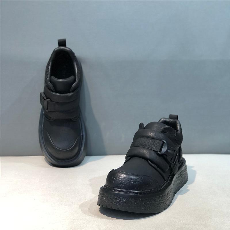 Winter new platform casual shoes lace-up light outdoor shoes daily ec