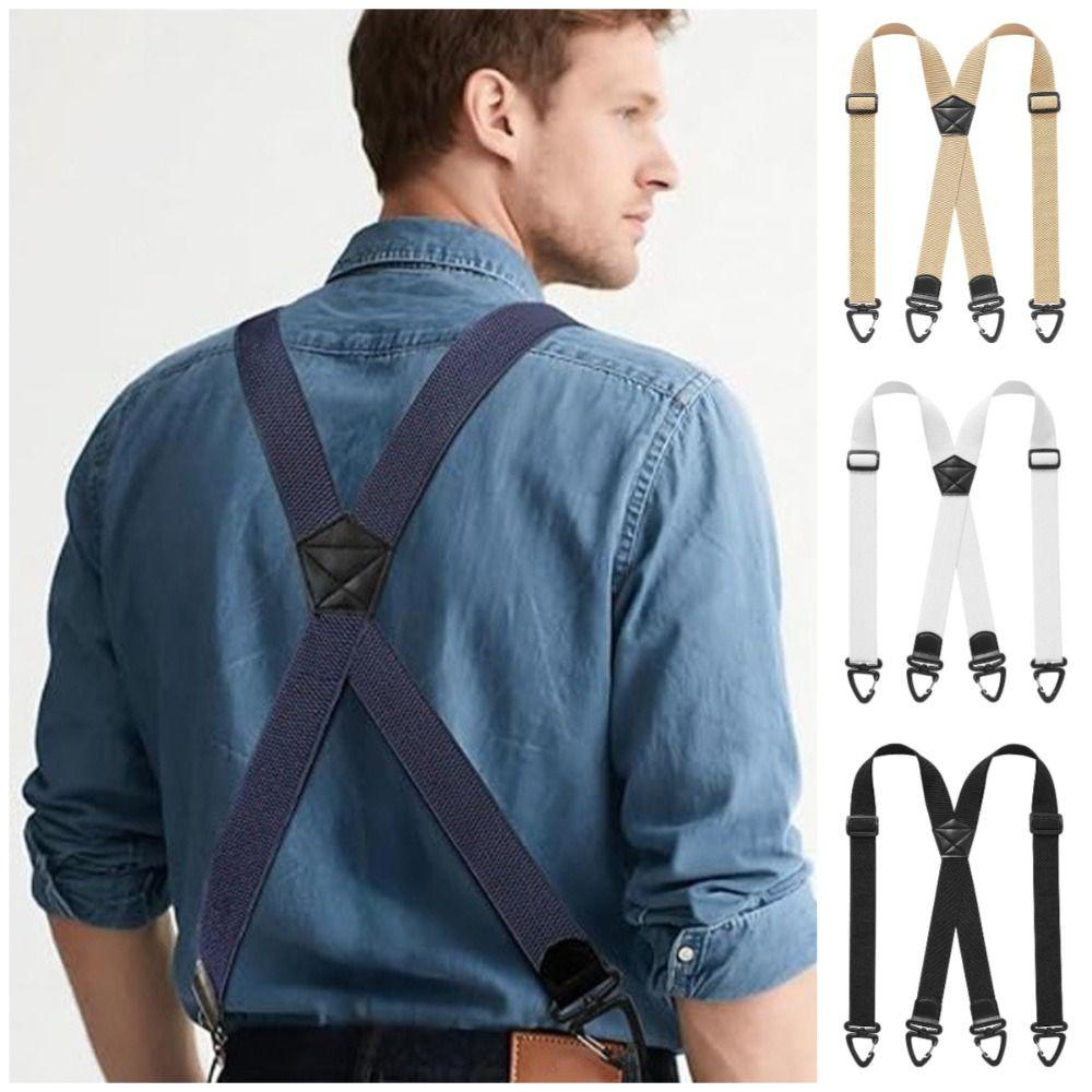 Heavy Duty Work Suspenders 3.8cm Wide Anti-slip Suspenders Simple Adjustable Suspenders Work Use