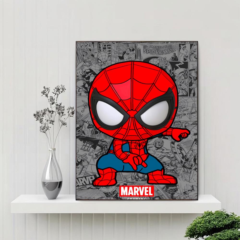 Creepy Spider 5D Diy Diamond Painting Round Diamond Diy Frameless Holiday Artwork Suitable For Home Office Wall Decoration