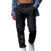 Men's Relaxed Fit Comfortable Quick-Dry Waistband Casual Business Solid Colour Trousers