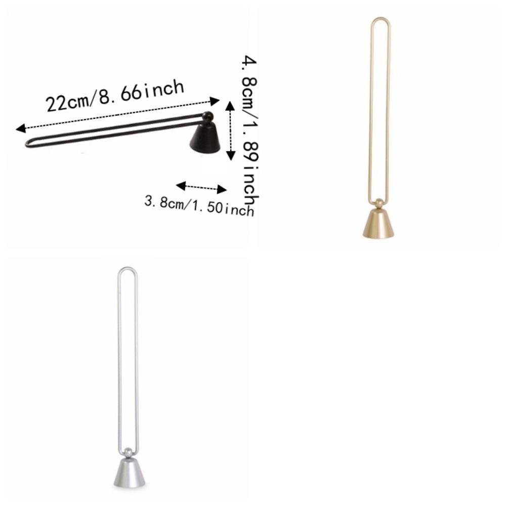 Luxury Bell Shaped Candle Snuffer Long Handle Vintage Flame Stoppers Non-Slip Heat Resistant Wick Extinguisher Living Room