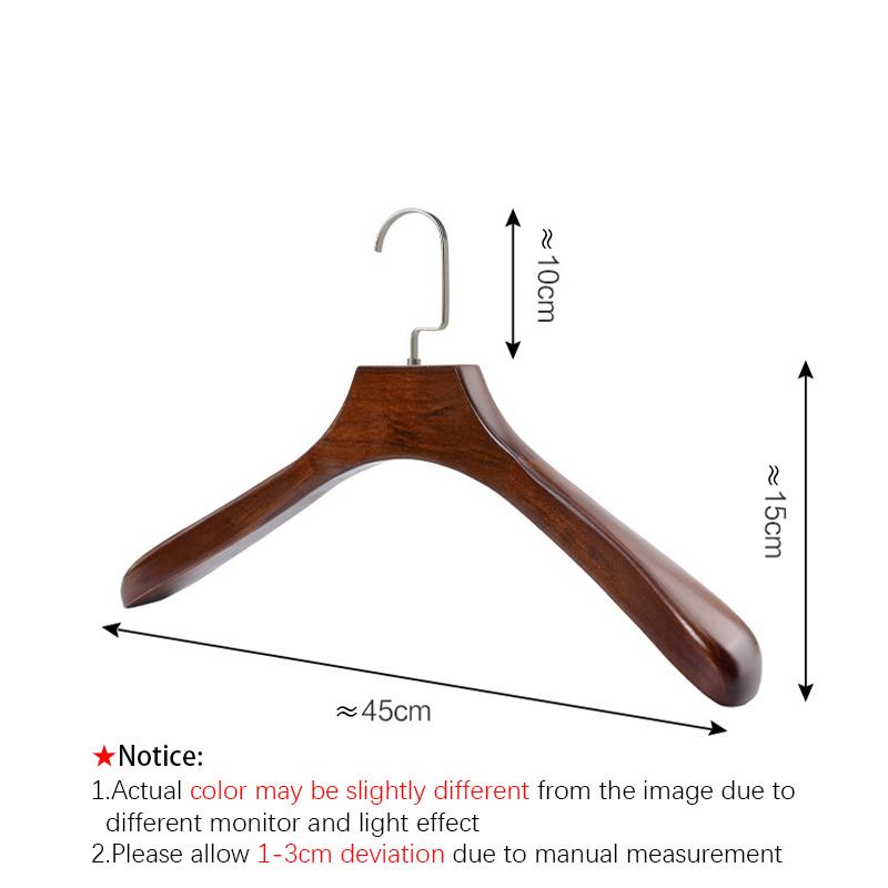 

1/2 шт. высококачественные прочные деревянные вешалки, ретро утолщенные вешалки для одежды, рубашек, курток, качественные органайзеры для костюмов с широкими плечами 2PCS