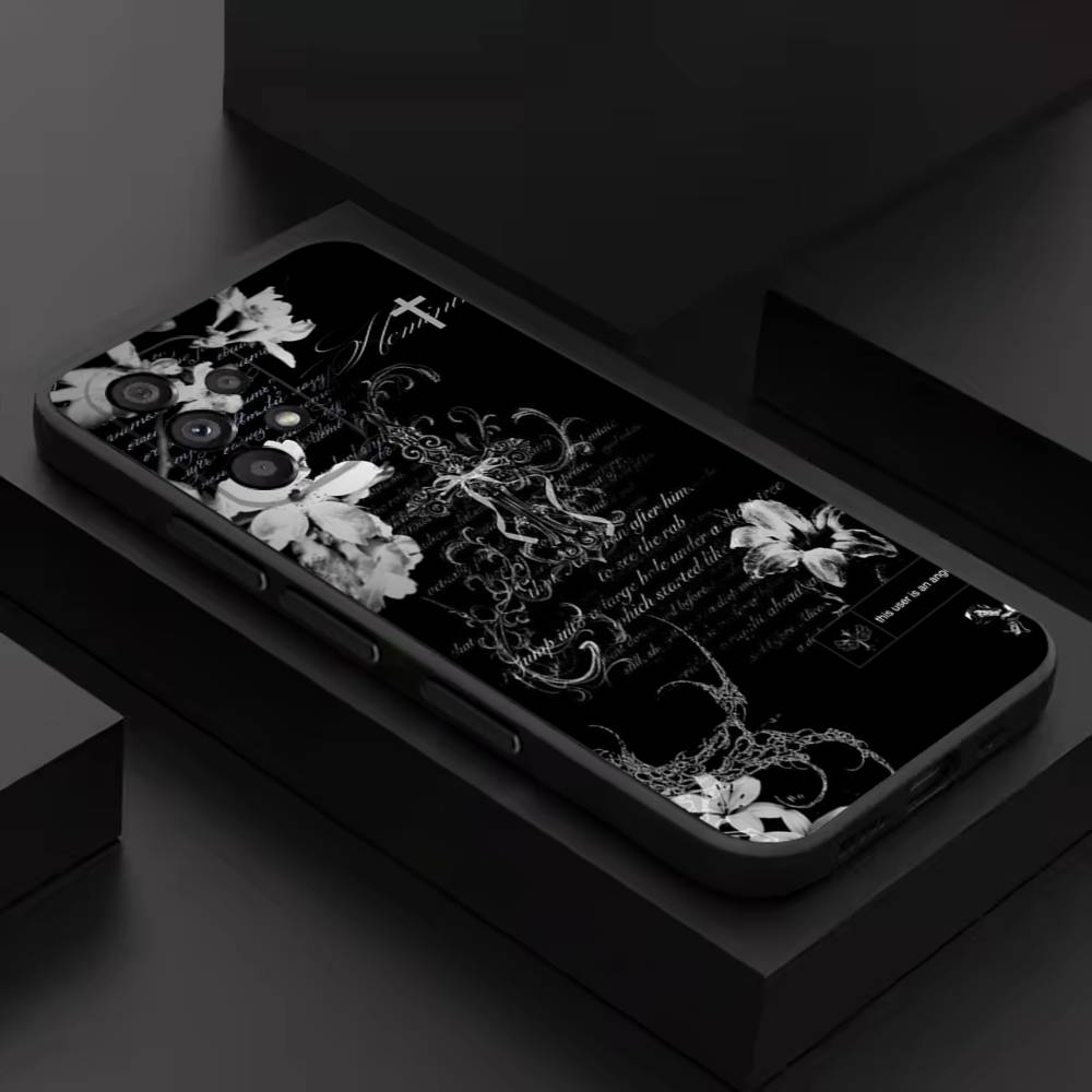 Dark Gothic Cybersigilism For Samsung S 26,25,24,23,22,30,21,10,9,Ultra,Plus,Lite,FE,4,5G Phone Case Black Soft Case