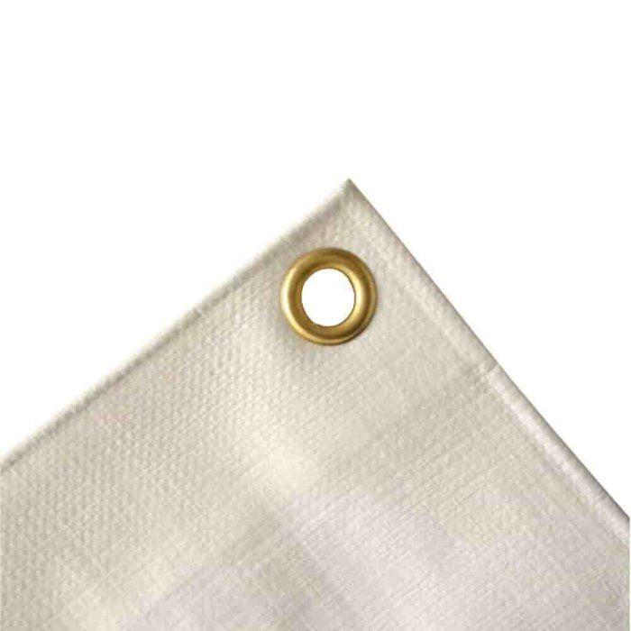 Bâche de protection 280 g/m², 8 x 12 m (96m²), blanche, bâche étanche, résistante