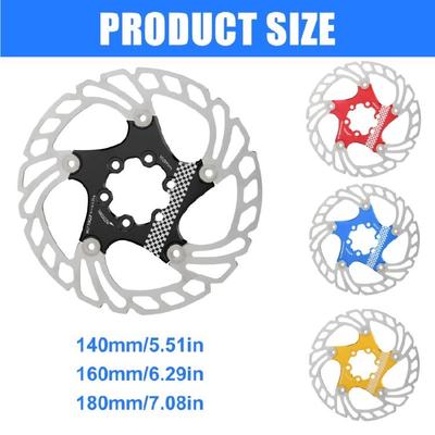 Fahrrad Bremsscheibe, 140mm/160mm/180mm Mountainbike Schwimmende Bremsscheibe Fahrrad Bremsbelag Fahrradzubehör