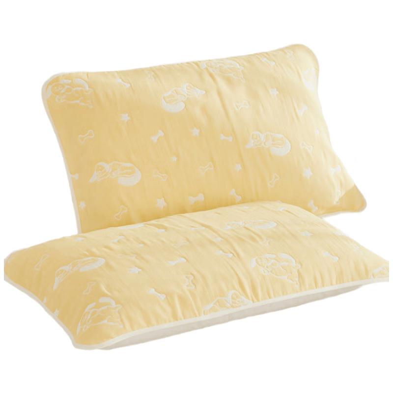 Hengyuanxiang All-Cotton Antibacterial Gauze Pillow Towel Pair 50*80cm