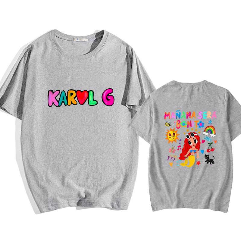Women's Cartoon Manana Sera Bonito T-shirt Karol G T-shirt Music Tomorrow Will Be Nice Y2K T-shirt Women's Tops