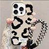 Case For POCO F7 Ultra F5 F6 M7 M6 X5 X6 X7 PRO X3 X4 GT Xiaomi 14T 15T Pro 15 Leopard Print With Lanyard Matte PU Leather Cover