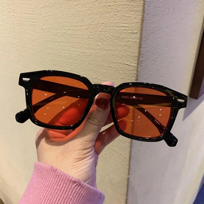 New  High-quality New Polygon Meter Nail Square Sunglasses Fashion Men Hip Hop Glasses Retro Sunglasses Women