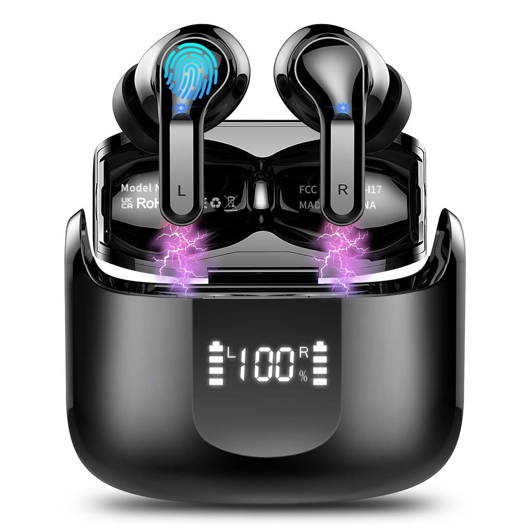 2025 Bluetooth Wireless ENC Noise Dual Bluetooth Up To 42 Hours of LED IPX7 Touch Compatible with Japanese Instruction Manual Included Earbuds,