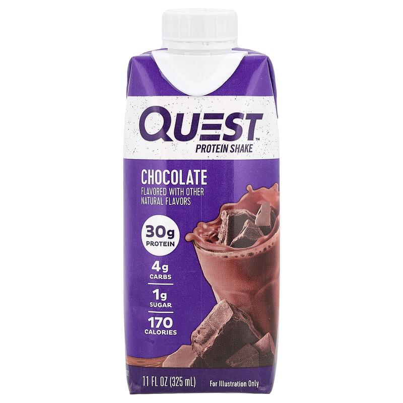 Protein Shake, Chocolate, 4 Shakes, 11 fl oz (325 ml) Each