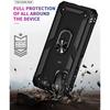 Coque pour Samsung Galaxy A03s + 2 Verres Trempés - Protection Rigide Noir avec Anneau Support