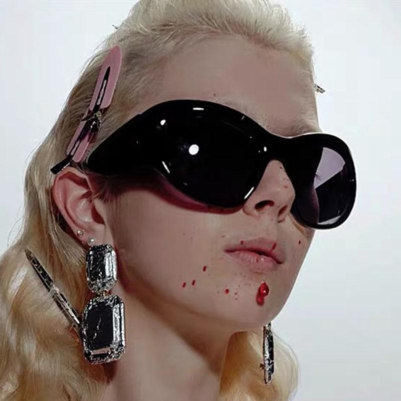Oversized  Punk Big Frame Vintage Sunglasses Women For Men Luxury Brand Designer Sun Glasses Popular Fashion Future Shades Uv