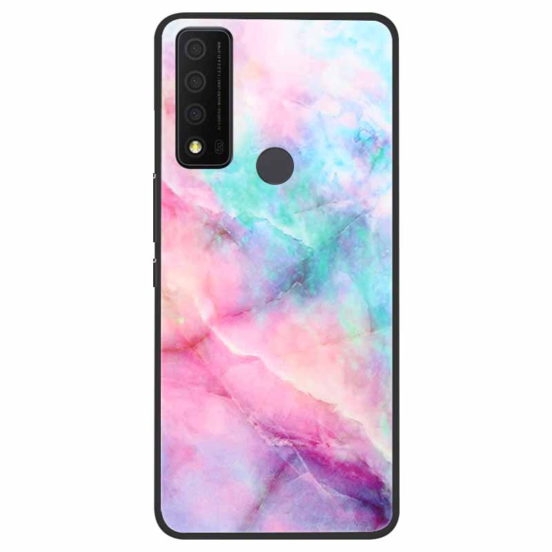 For TCL 30 XE 5G Case Marble Cat Soft Silicone Back Case for TCL 30 XL 30V 5G Phone Cover TCL30 XE T767W 30XE 5G Coque Funda Bag