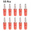 Convenient Red and Black 4mm Banana Plugs for Speaker Equipment (10pcs)