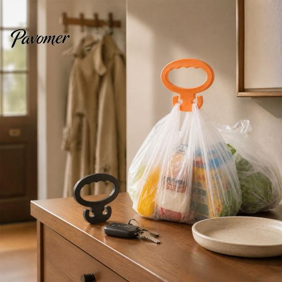 Supermarket Shopping Gadget 3D Printed Grocery Bag Carrier Holder Handle for Plastic Hand Saver Bags Bags, Heavy Duty with Ergonomic Grip And