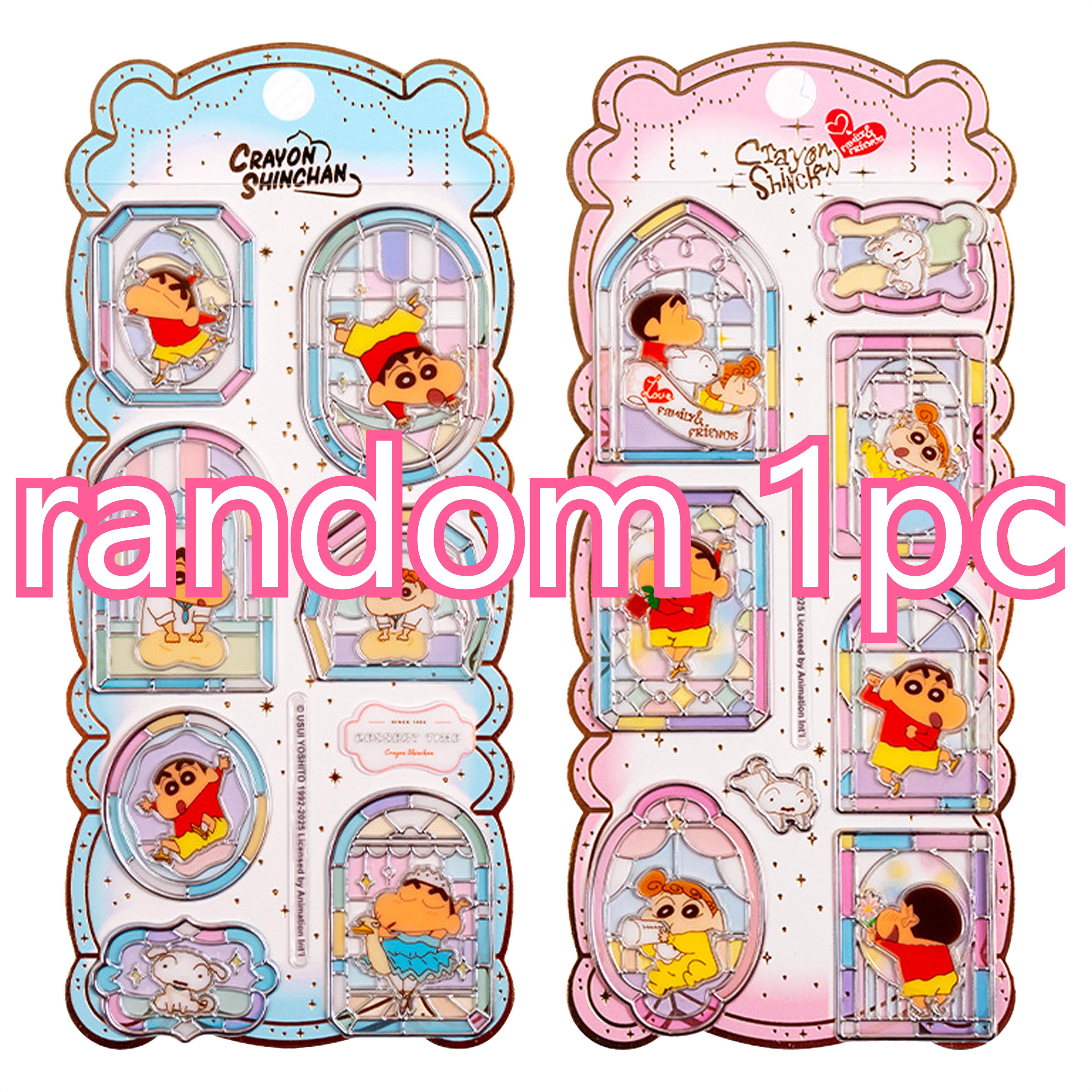 

Adorable Crayon Shin-chan 3D Silver Foil Window Glass Stickers - Crystal Decor designed for Girls Pouch DIY Phone Album Decoration