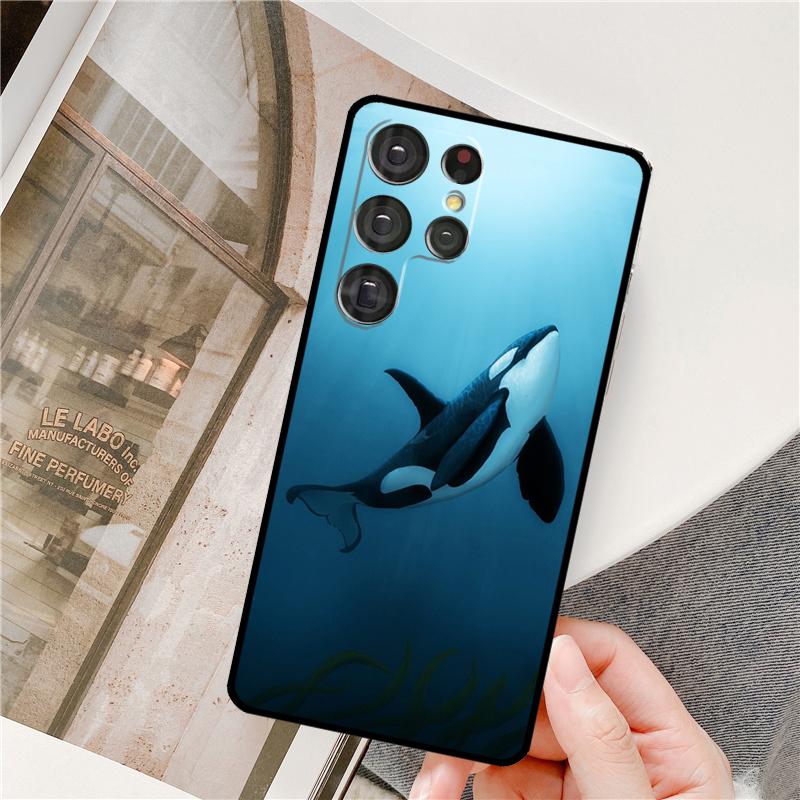 Orcas Killer Whales Case For Samsung Galaxy S23 S22 S21 Ultra Note 20 S8 S9 S10 Note 10 Plus S20 FE Back Cover