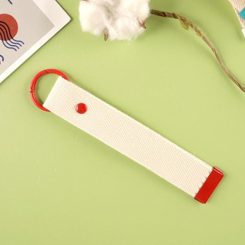 Webbing Strap Colorful Ribbon Rope Keychain Simple Durable Keychain Lanyard Versatile Ins Diy Canva Strap Unisex