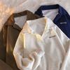 Felpa con colletto polo da donna chic coreana - Top a maniche lunghe alla moda per primavera e autunno