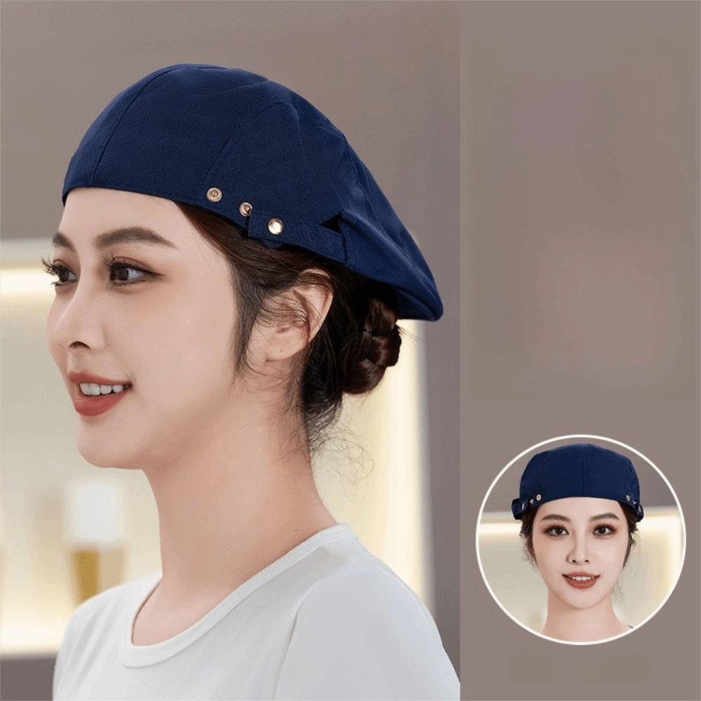 Comfortable Service Cap Oil-resistant Male Chef Hat Beret Hat  Restaurant BBQ Restaurant Kitchen