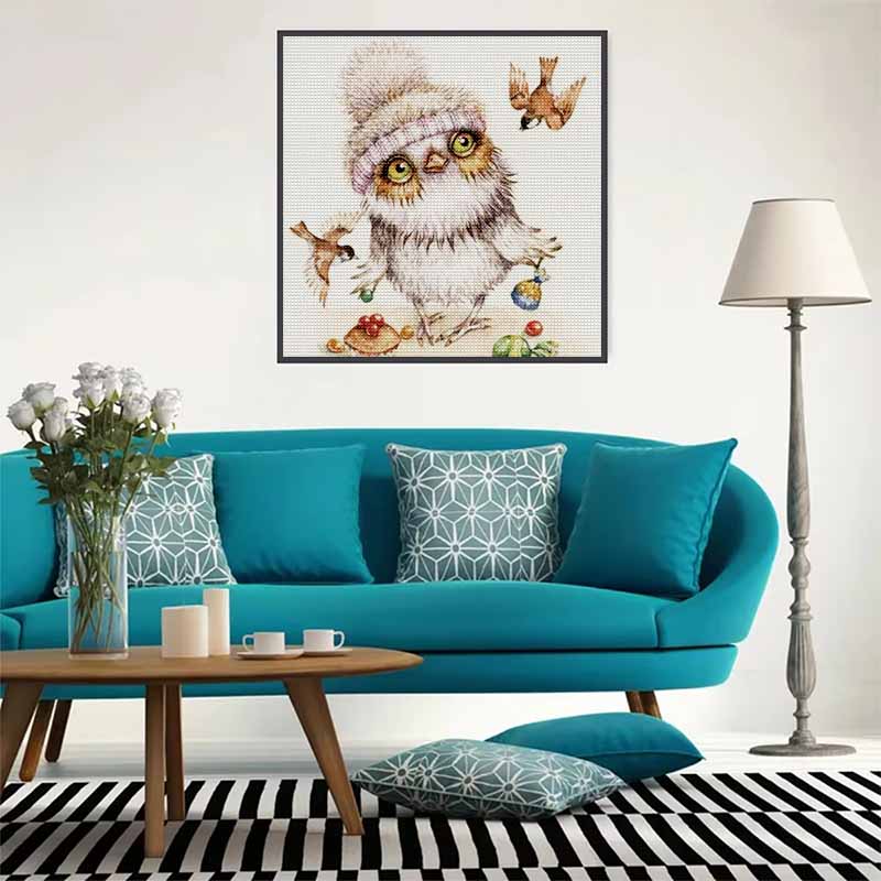 New Arrival 5D DIY Full Circle Diamond Painting "Cute Owl" Embroidery Cross Stitch Home Decor Gift