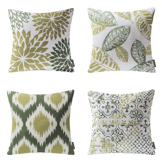 4ks Květina Leaf Throw Povlak na polštář Potah na polštář Rozkládací pohovka Auto Cafe Decoration