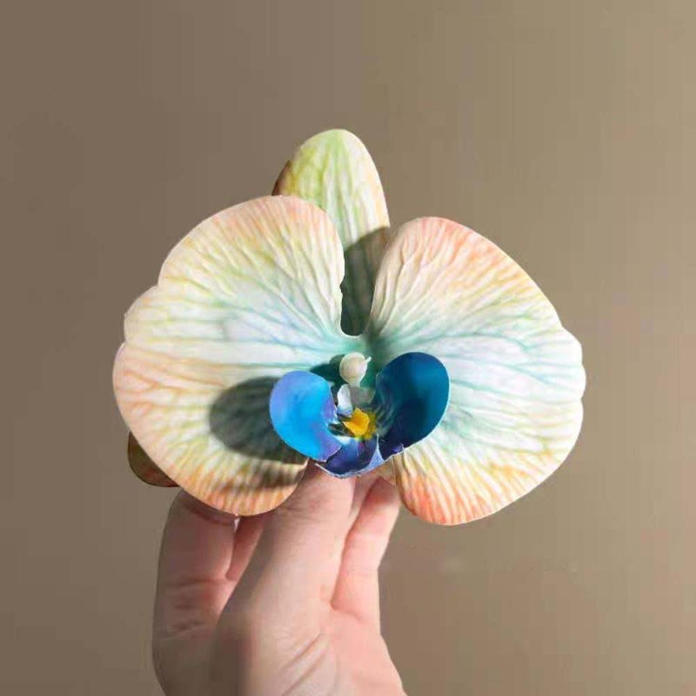 Sweet Orchid Flower Hairpin Rhinestone Women Side Clip Butterfly Orchid Hair Clip  Gifts