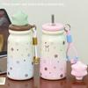 Student Cute Ins Style High Value Thermos Cup Portable Portable Portable Cup Simple Girls Tea Warehouse Niche Straw Cup
