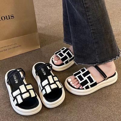 Thick-soled Sandals Summer Shoes Fairy-like Style Versatile Flip-flops